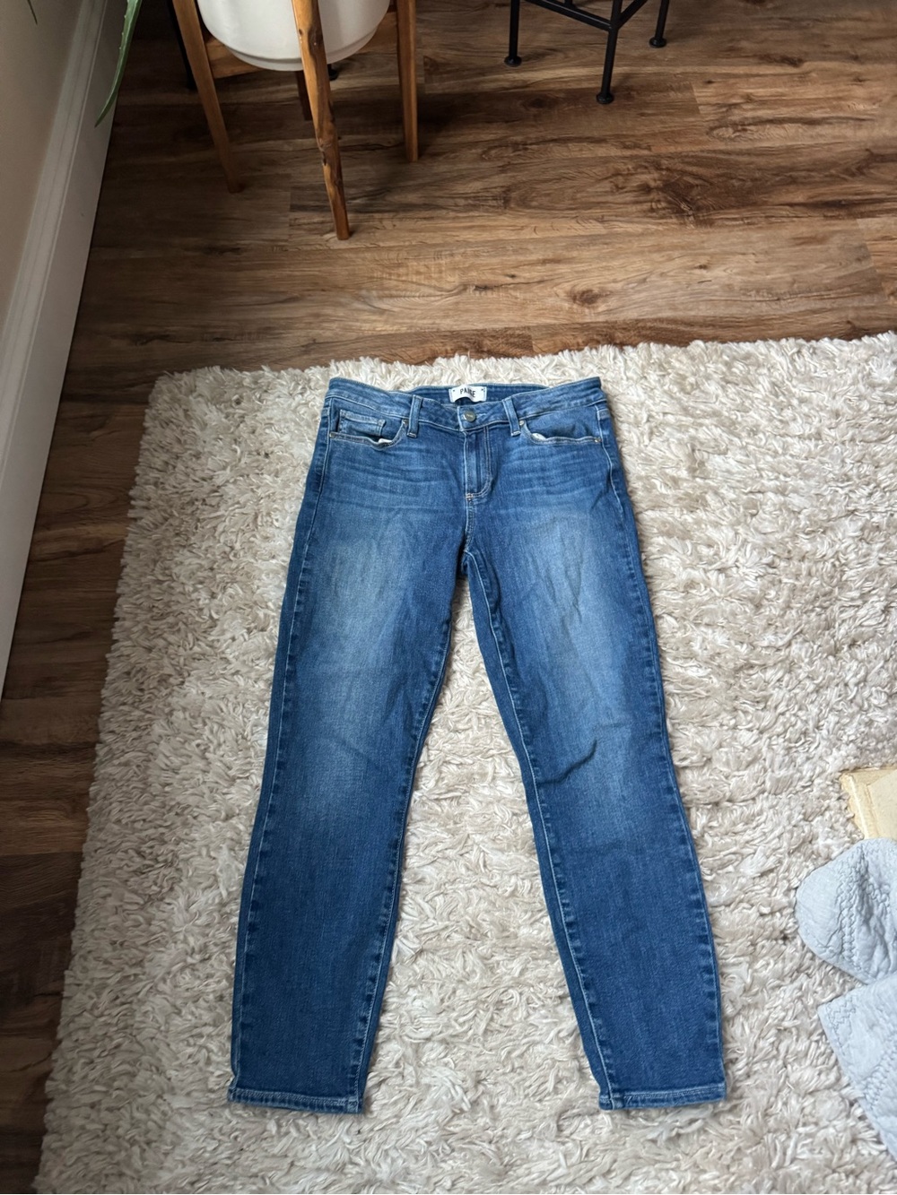Paige Verdugo Crop Skinny Mid Rise Jeans